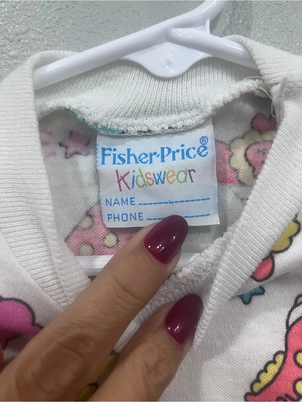 Vintage Fisher Price Kidswear Baby Bodysuit Animal Print Puff Sleeve